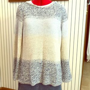 Chico’s tunic style, tricolor, sparkly sweater